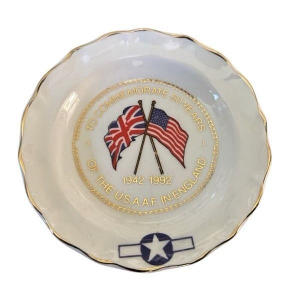 USAAF In England 50 Year Commemorative Special Edition Bone China Coaster